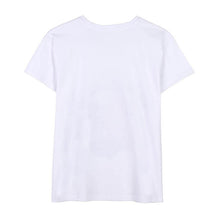 Load image into Gallery viewer, Women&#39;s Stitch and Angel White Crew Neck T-Shirt