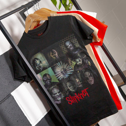 Slipknot Blocks Band Members Black Crew Neck T-Shirt