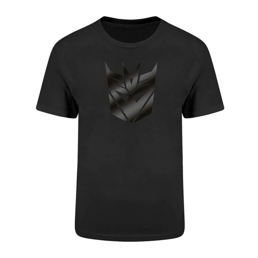 Transformers Decepticon Foil Logo Black Crew Neck T-Shirt