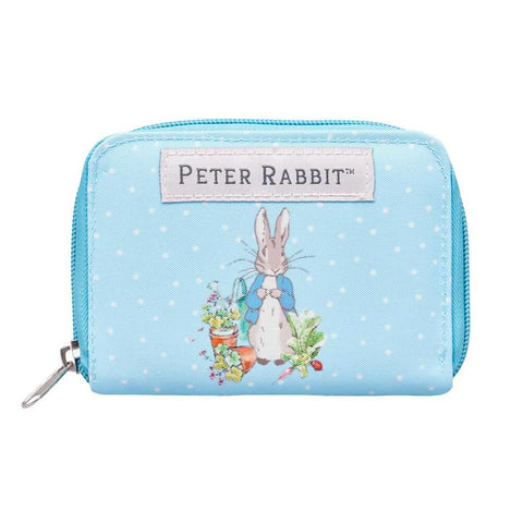 Children's Peter Rabbit Blue Polka Dot Zip-Around Purse