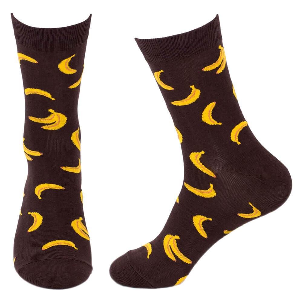 All Over Banana Print Novelty Crew Socks