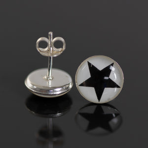 10mm Sterling Silver Star Design Stud Earrings