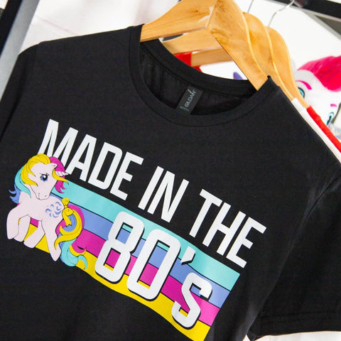 Women's My Little Pony Made in the 80's Black Fitted T-Shirt