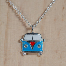 Load image into Gallery viewer, Children&#39;s Blue Campervan Sterling Silver Necklace