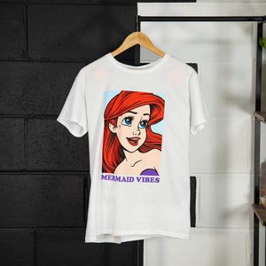Disney The Little Mermaid Ariel Mermaid Vibes White T-Shirt