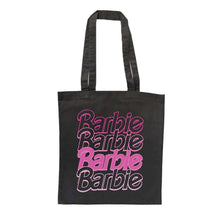Load image into Gallery viewer, Barbie Logo Black Tote Bag