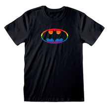Load image into Gallery viewer, DC Comics Batman Rainbow Logo Crew Neck T-Shirt