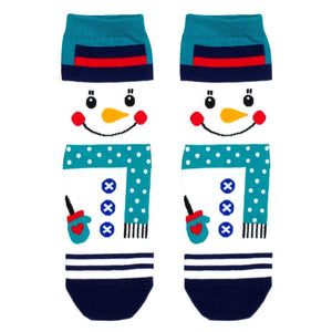 Women's Happy Snowman Christmas Crew Socks
