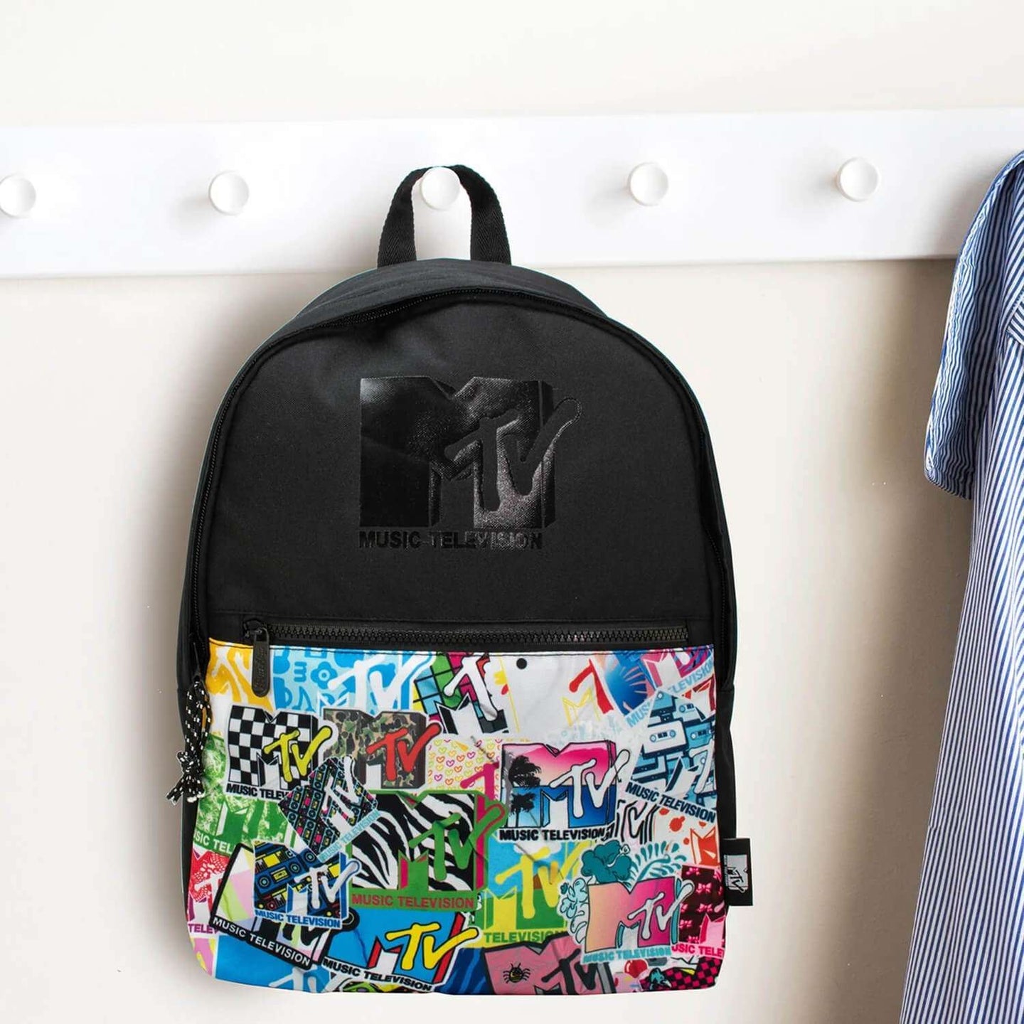 MTV Logo Premium Black Backpack