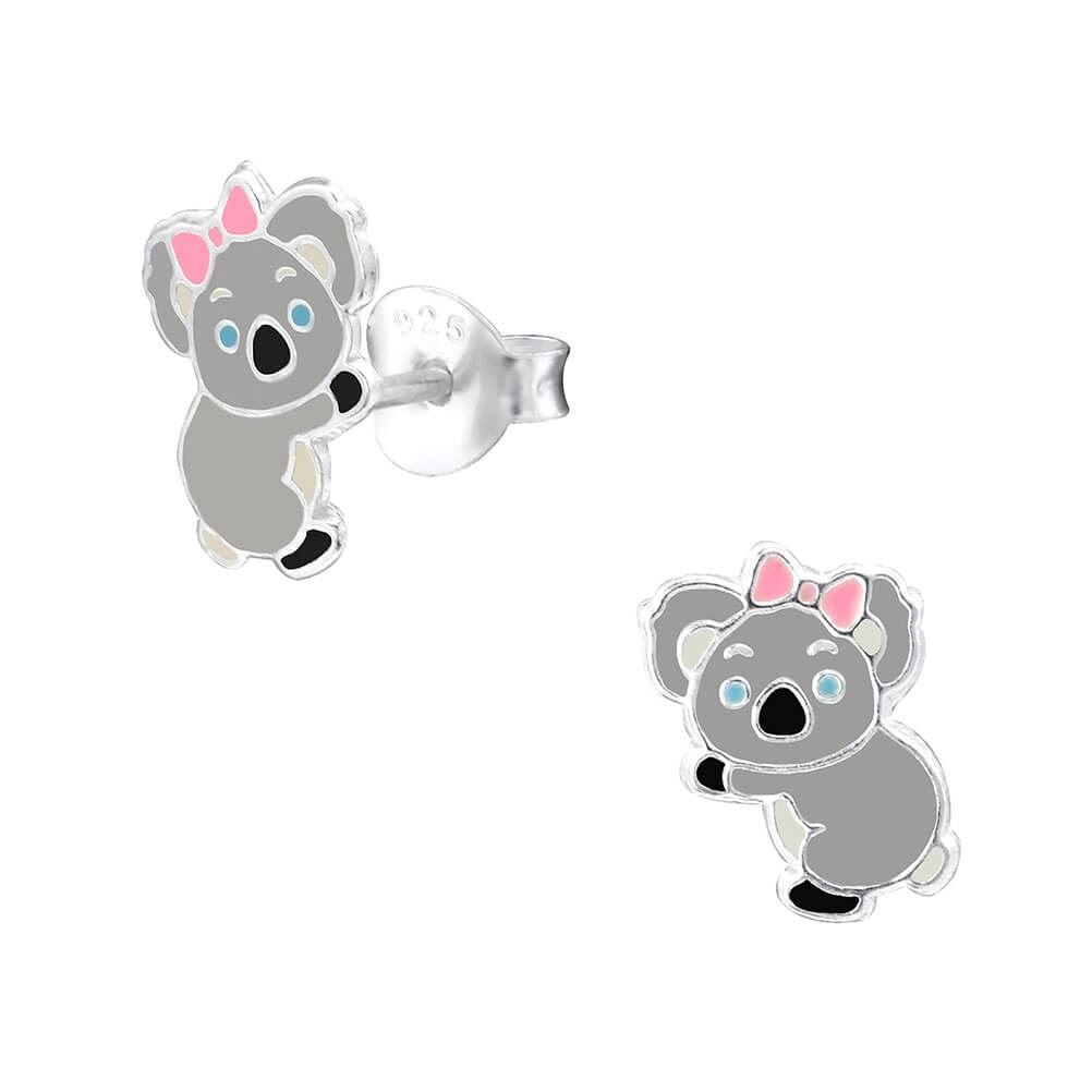 Sterling Silver Koala Bear Stud Earrings