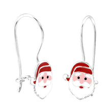 Load image into Gallery viewer, Sterling Silver Santa Claus Drop Earrings