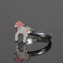 Load image into Gallery viewer, Children&#39;s Sterling Silver Pink Unicorn Ring