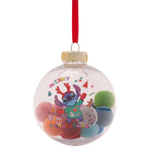 Load image into Gallery viewer, Disney Stitch Christmas Baubles with Pom Poms (Set of 7)