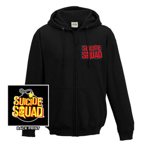 Suicide Squad Bomb Logo Zip Up Hoodie