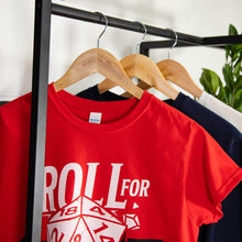 Load image into Gallery viewer, Women&#39;s Dungeons and Dragons Roll For Initiative Red T-Shirt