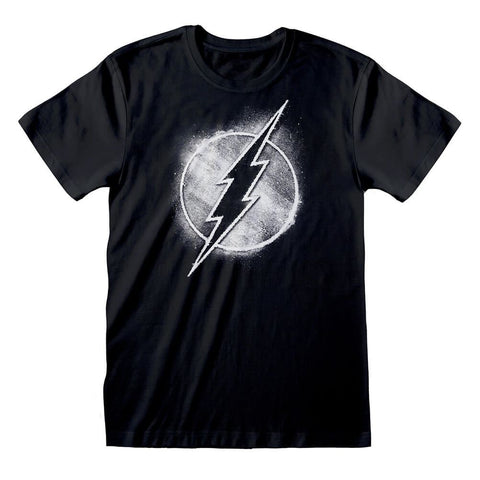 The Flash Distressed Logo Black Crew Neck T-Shirt