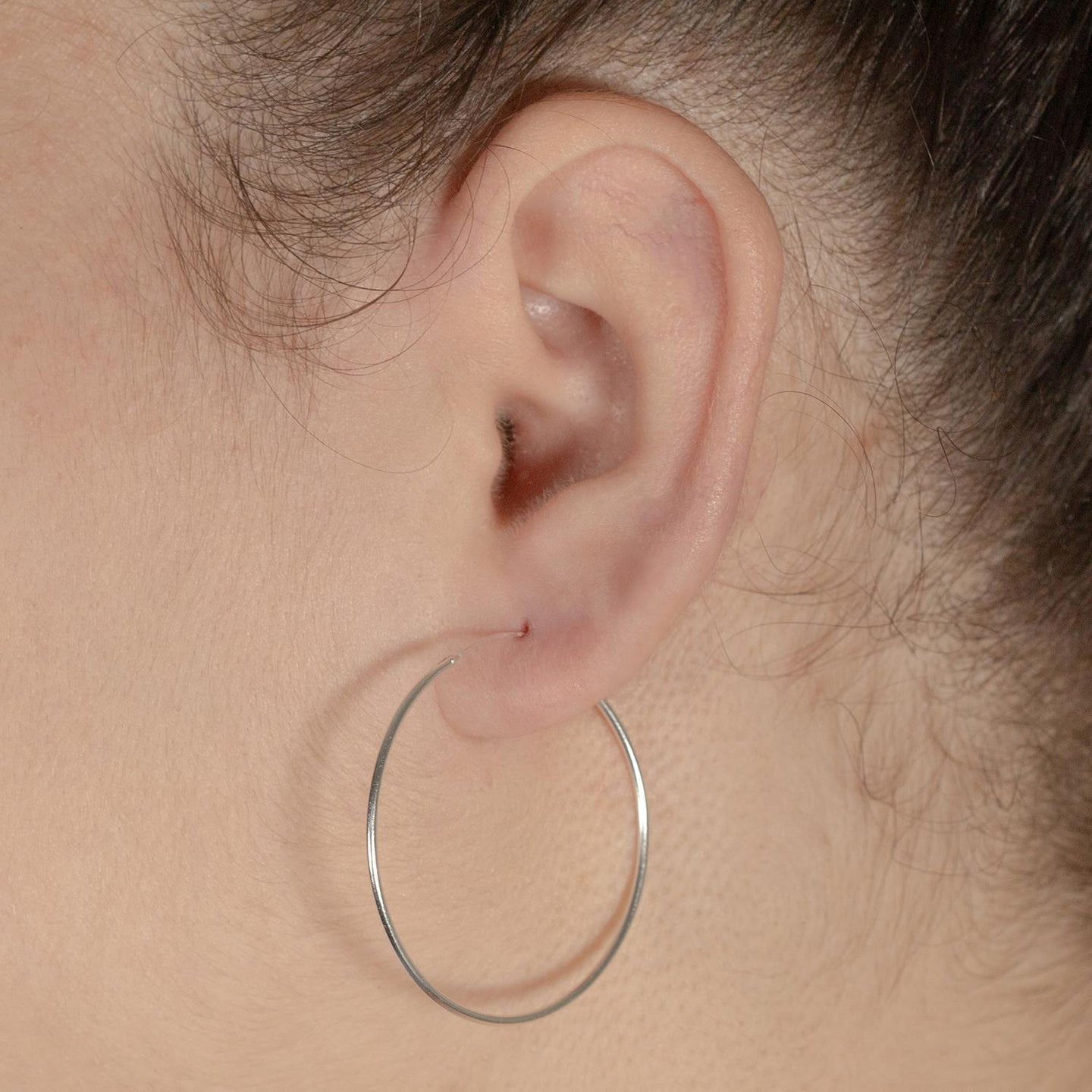 4cm Sterling Silver Hoop Earrings