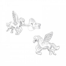 Load image into Gallery viewer, Petite Pegasus Sterling Silver Stud Earrings