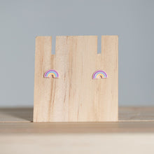 Load image into Gallery viewer, Rainbow Sterling Silver Stud Earrings