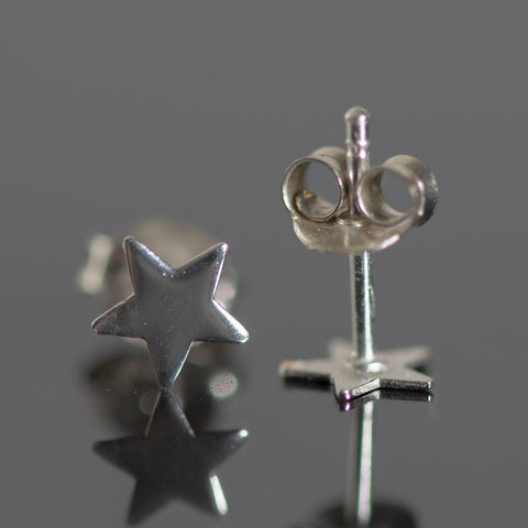 Sterling Silver Lightning Star and Moon Earring Set