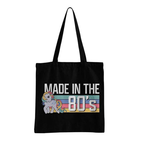 My Little Pony Made in the 80's Black Tote Bag