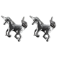 Load image into Gallery viewer, Sterling Silver Unicorn Stud Earrings