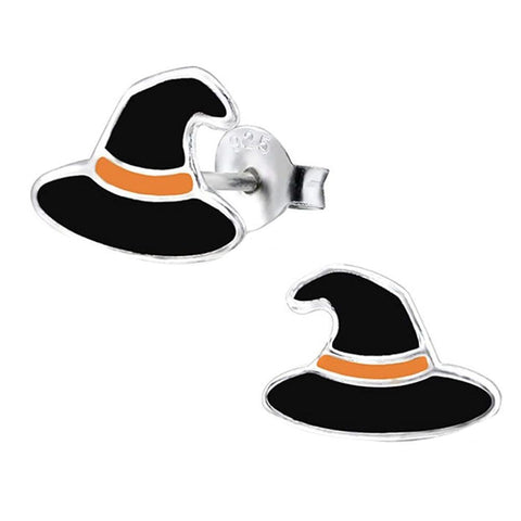 Witch Hat Sterling Silver Stud Earrings