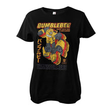 Load image into Gallery viewer, Women&#39;s Transformers Bumblebee Distressed Black Fitted T-Shirt