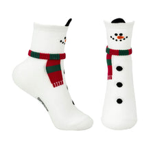 Load image into Gallery viewer, Women&#39;s Snowman Christmas Crew Socks