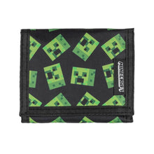 Load image into Gallery viewer, Children&#39;s Minecraft Creeper AOP Tri-Fold Wallet