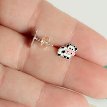 Load image into Gallery viewer, Cow Sterling Silver Stud Earrings