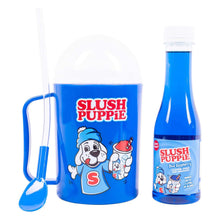 Load image into Gallery viewer, Slush Puppie Zero Sugar Blue Raspberry Slushie Making Cup and Syrup Gift Set
