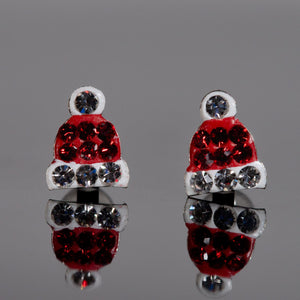 Christmas Sterling Silver Crystal Earring Set