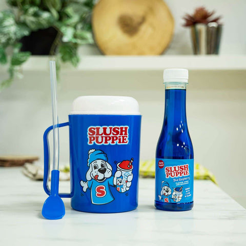 Slush Puppie Zero Sugar Blue Raspberry Slushie Making Cup and Syrup Gift Set