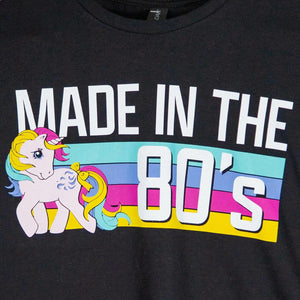 Women's My Little Pony Made in the 80's Black Fitted T-Shirt