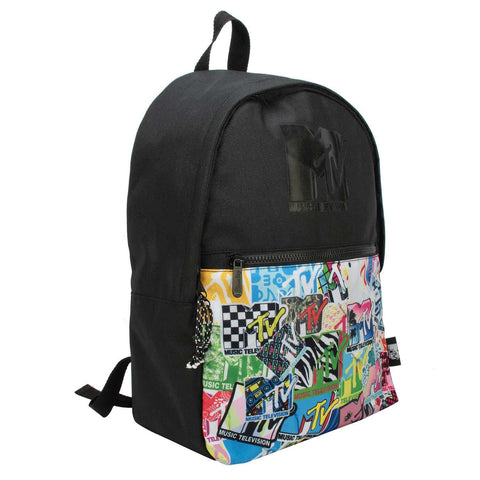 MTV Logo Premium Black Backpack
