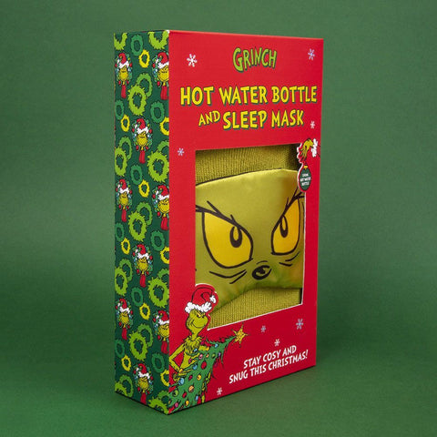 The Grinch Hot Water Bottle and Sleep Mask Set