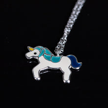 Load image into Gallery viewer, Children&#39;s Sterling Silver Unicorn Pendant Necklace