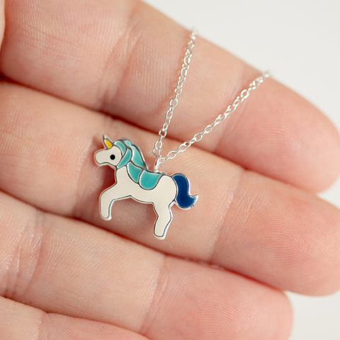 Children's Sterling Silver Unicorn Pendant Necklace