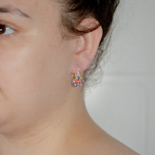 Load image into Gallery viewer, Peace Multi-Coloured Crystal Drop Earrings