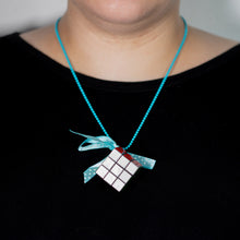 Load image into Gallery viewer, Puzzle Cube Necklace with Bow