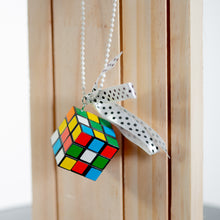 Load image into Gallery viewer, Puzzle Cube Necklace with Bow