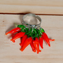 Load image into Gallery viewer, Red Hot Chilli Adjustable Cluster Ring