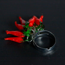 Load image into Gallery viewer, Red Hot Chilli Adjustable Cluster Ring