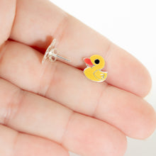 Load image into Gallery viewer, Rubber Duck Sterling Silver Stud Earrings