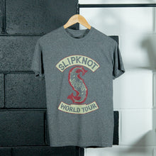 Load image into Gallery viewer, Slipknot World Tour Vintage Logo Grey Crew Neck T-Shirt