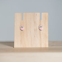 Load image into Gallery viewer, Sterling Silver Owl Stud Earrings