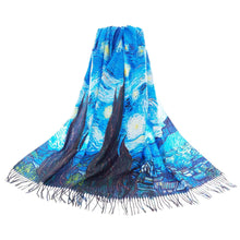 Load image into Gallery viewer, Signare Van Gogh Starry Night Art Pashmina