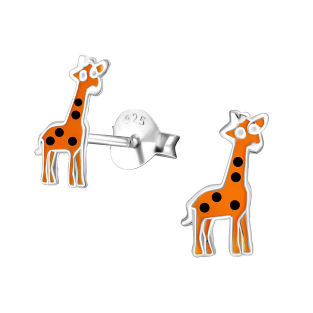 Sterling Silver Giraffe Stud Earrings