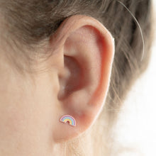 Load image into Gallery viewer, Rainbow Sterling Silver Stud Earrings